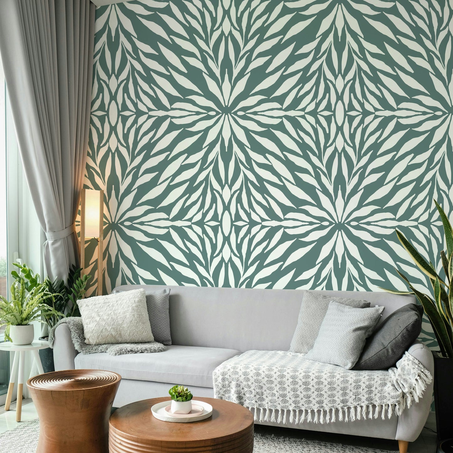 Fresh Zenith Leaves wall covering