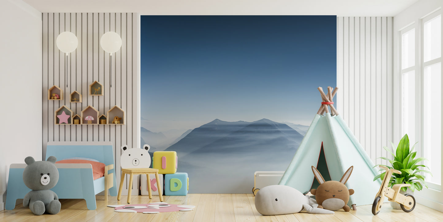 Azure hill landscape wall art