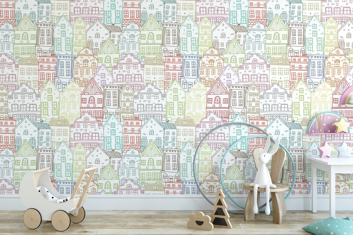 Create energy with Kaleidoscope Townscape Mural