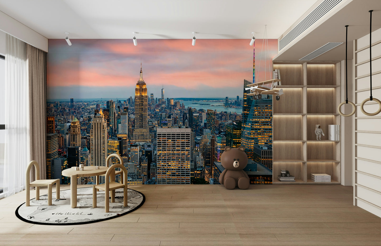 Cityscape of Manhattan during sunset