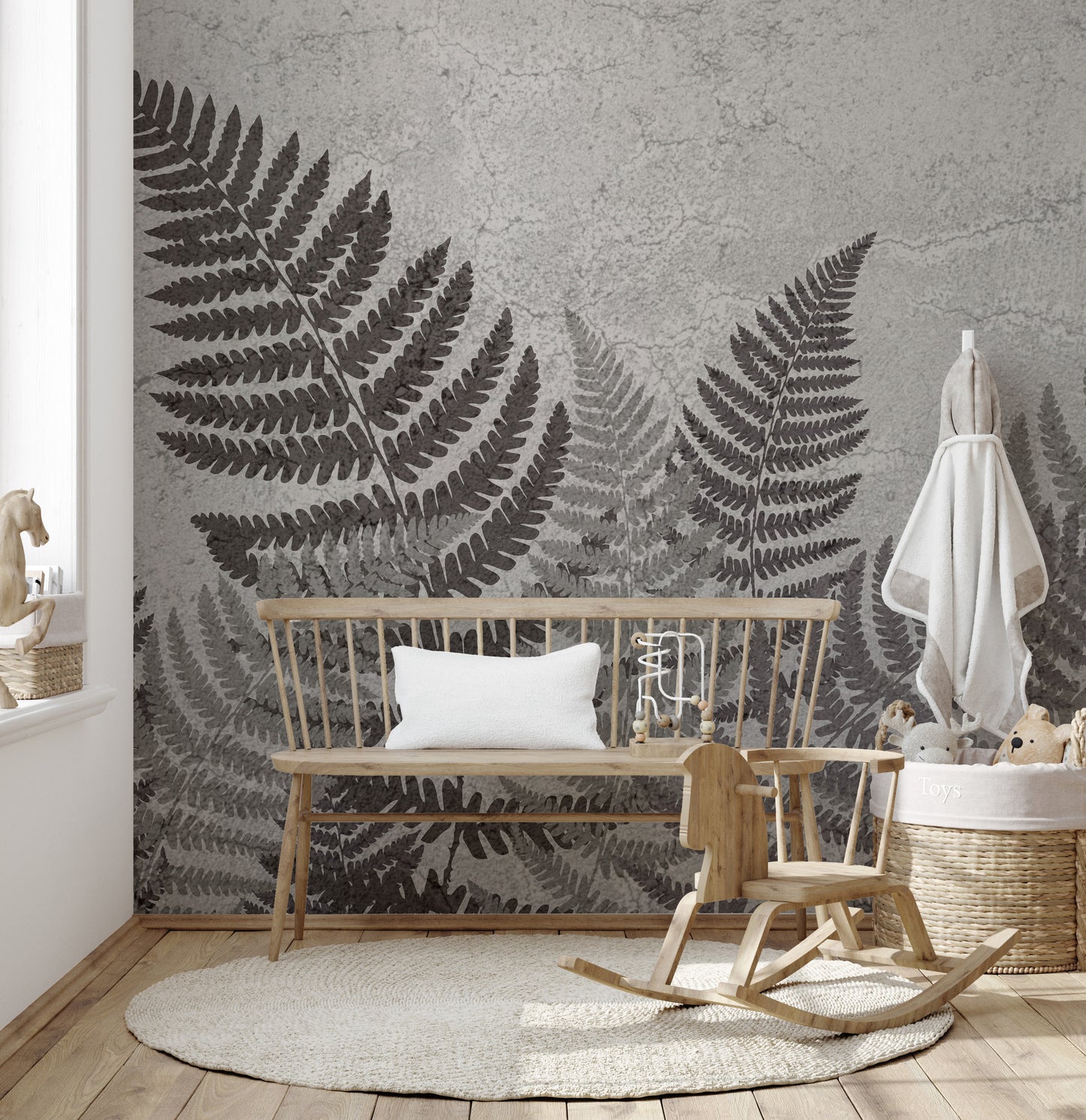 Fern leaf wallpaper for room