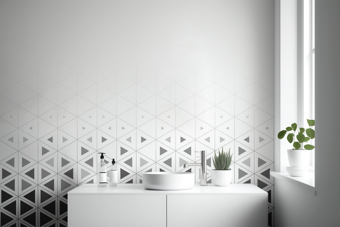 Patterned Geometric Wallpaper Mural