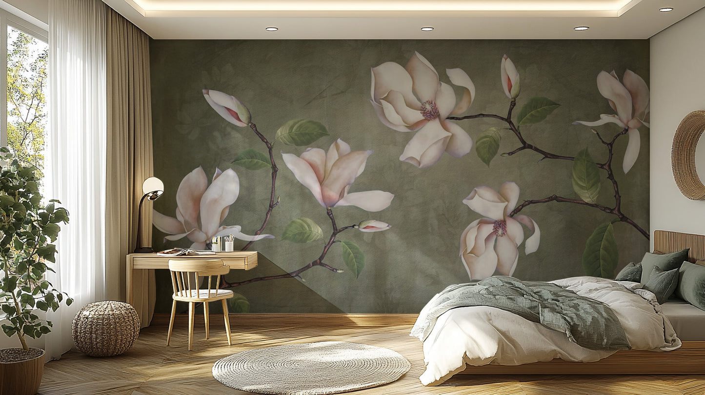 Nature Inspired Floral Wall Mural