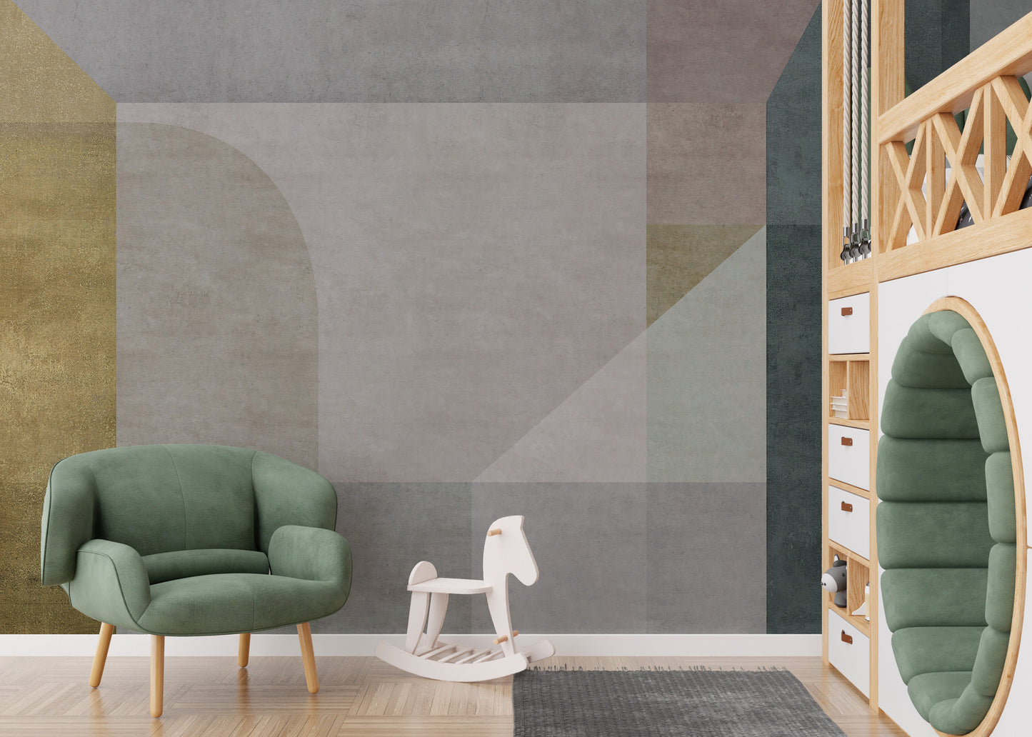 Dreamy geometric pastel tones wallpaper art