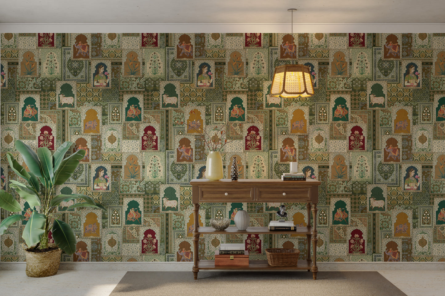 Elegant maharani with gazebo backdrop