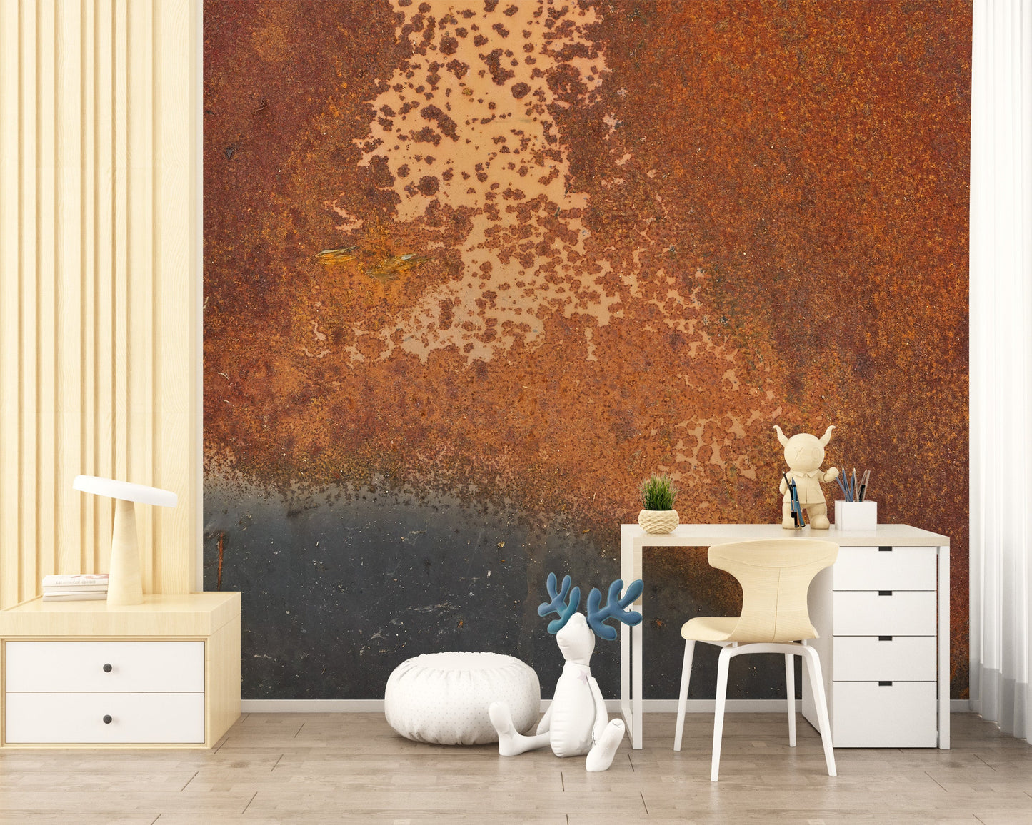 Bold metal texture peel & stick wallpaper