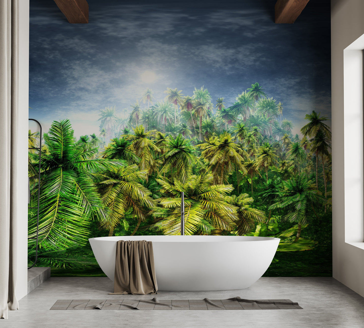 Vivid green jungle wallpaper for refreshing vibes