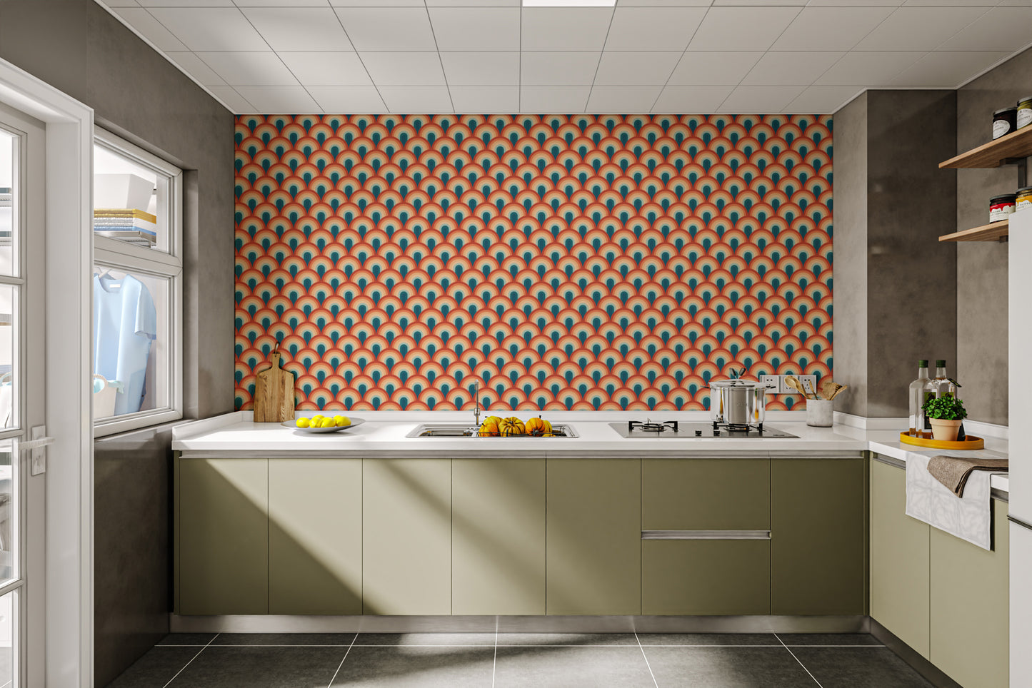 Radiant Rhythm Art Deco Wallpaper