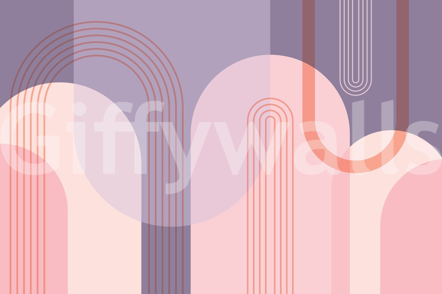 Abstract Arches in Pink and Purple
