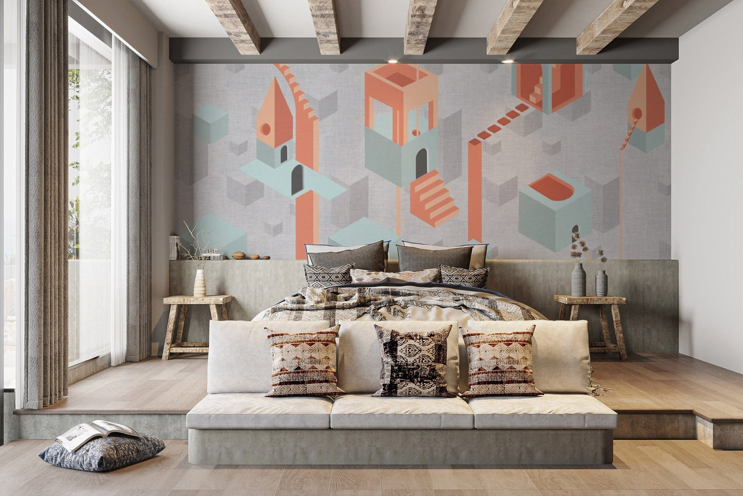 Unique Architectural Pattern Wall Mural