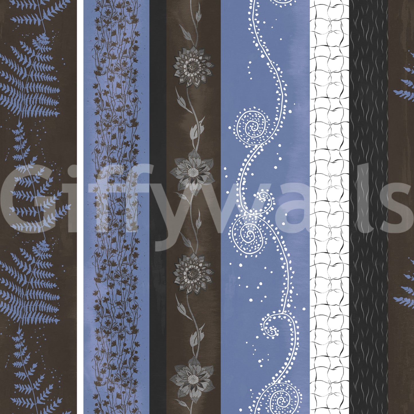 Unique striped wallpaper with a creative twist.