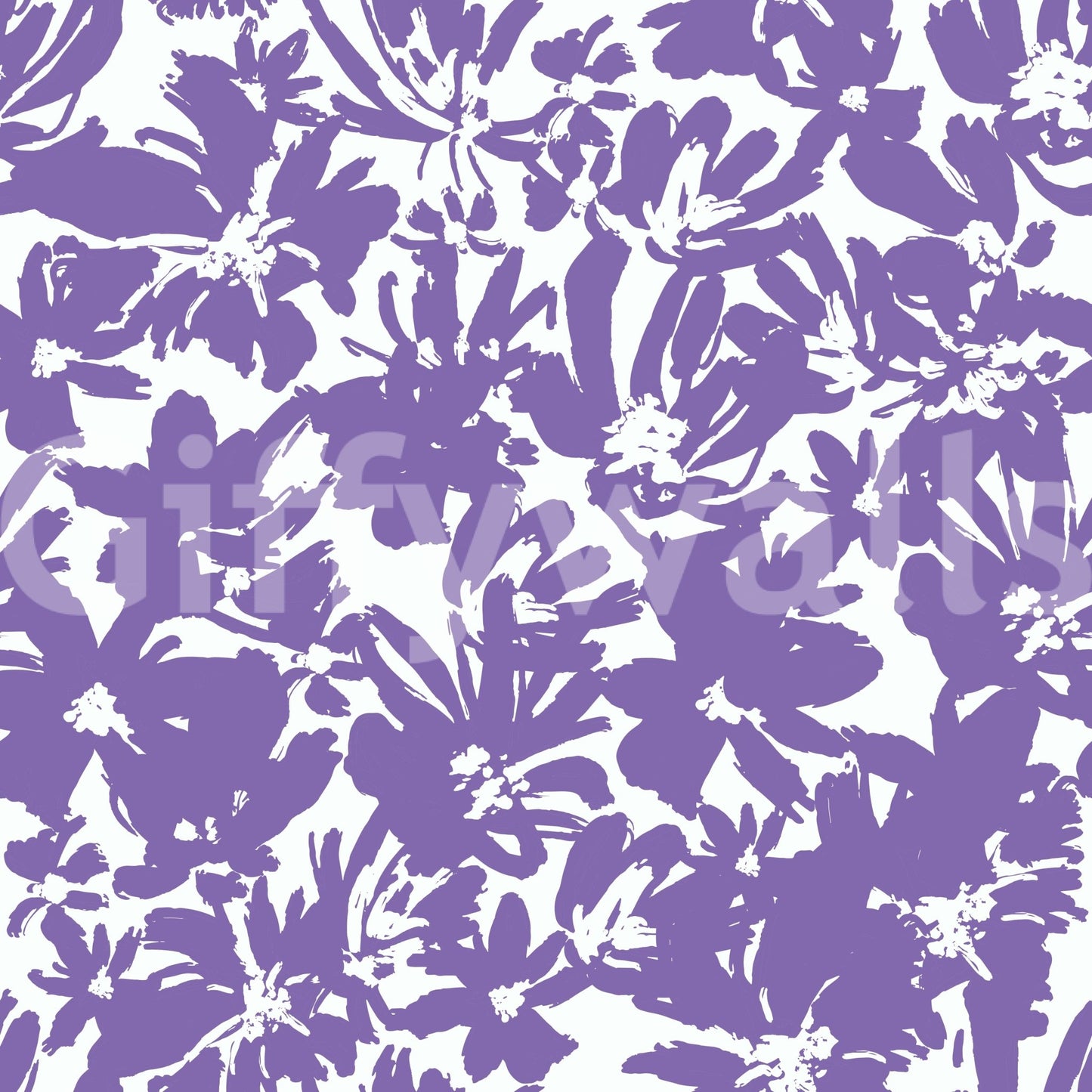 Unique abstract flower mural., GD4514