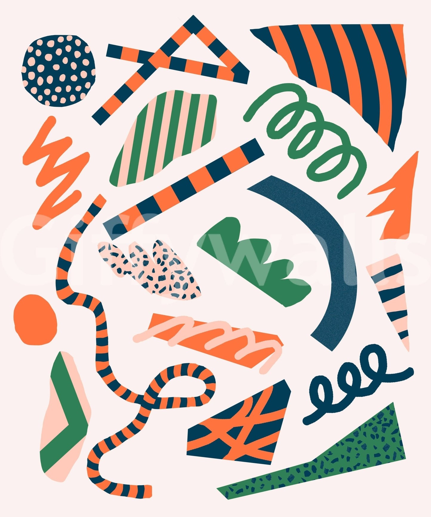 Abstract Pop Play Wall Mural