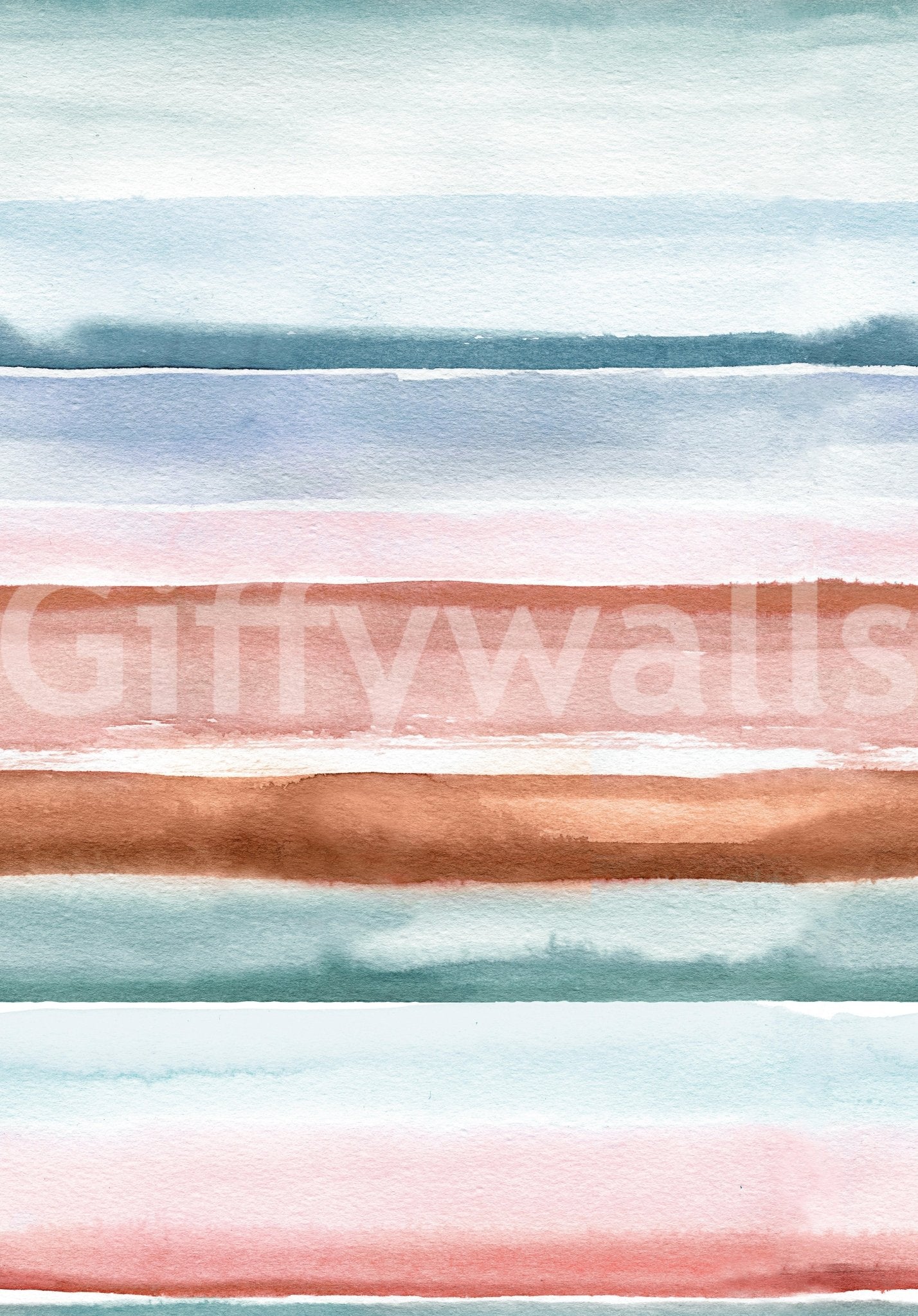 Watercolor stripe wall decor