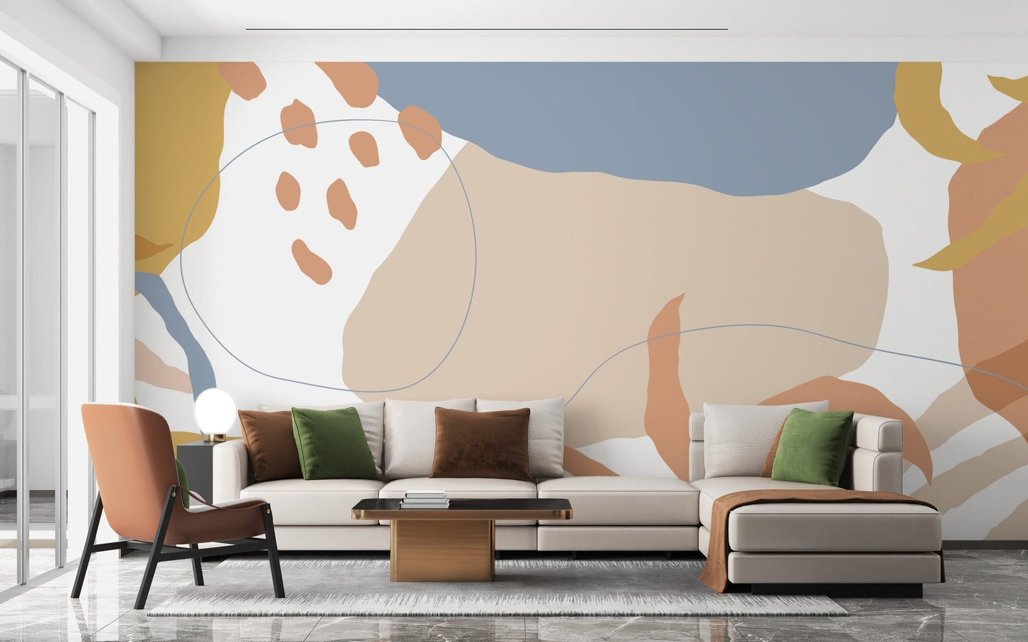 Geometric vector shape wallpaper with style