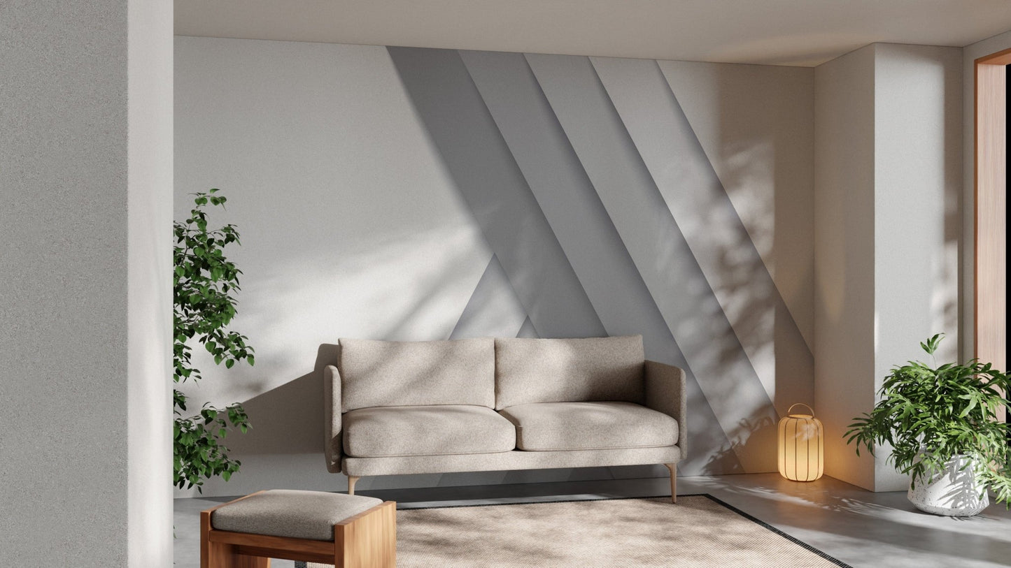 Minimal white stripe wallpaper