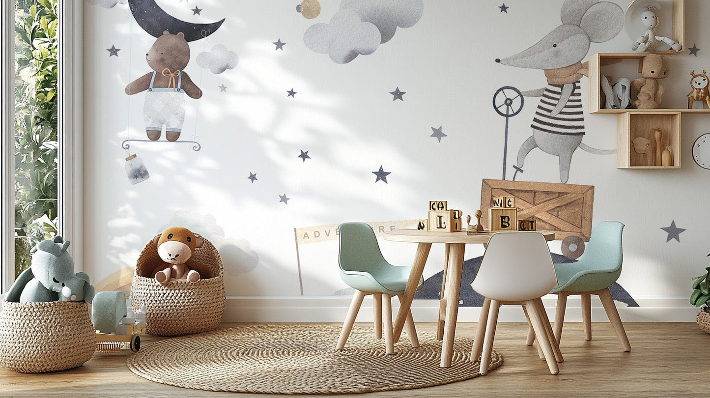 Adventure in the Sky Kids Wallpaper Mural