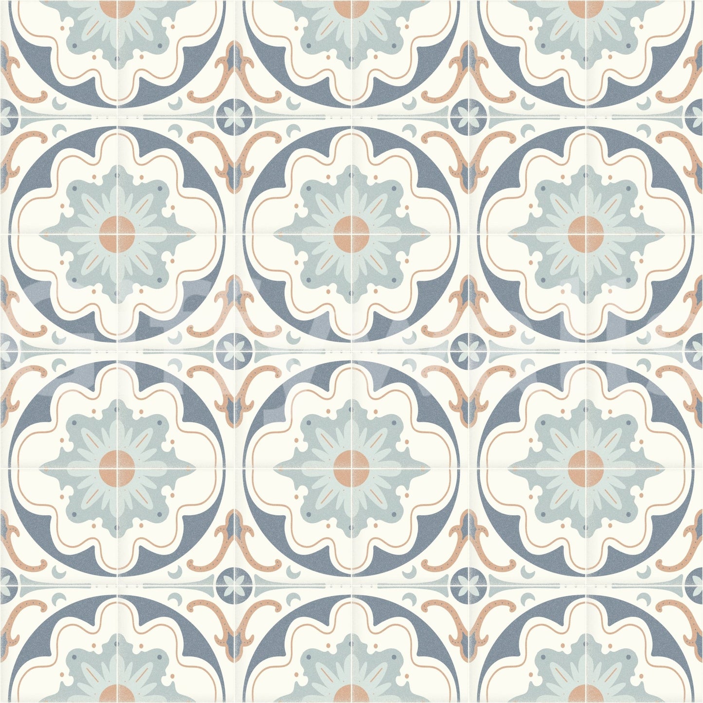 The wallpaper is applied smoothly, without visible seams.