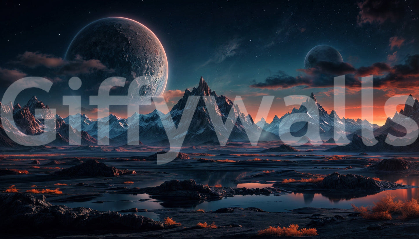 The design is non-realistic and interpretive.