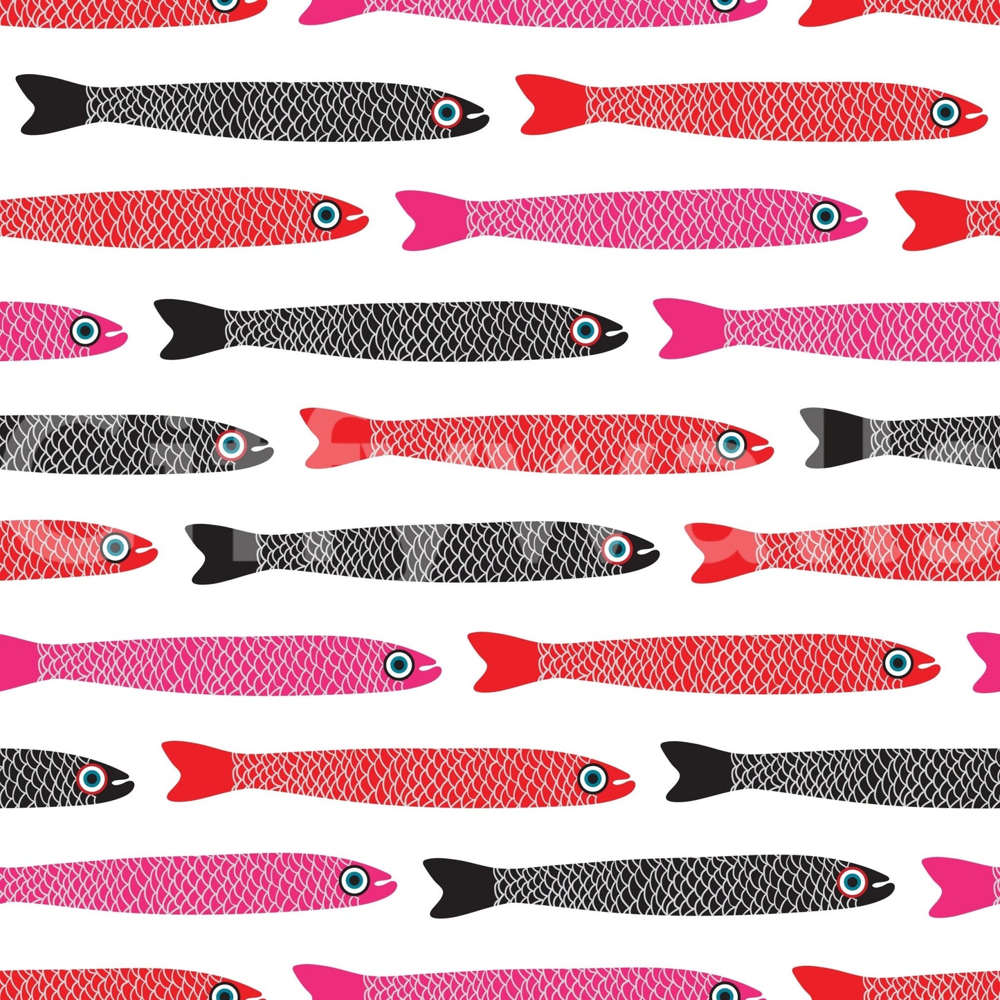 Retro style fish wallpaper