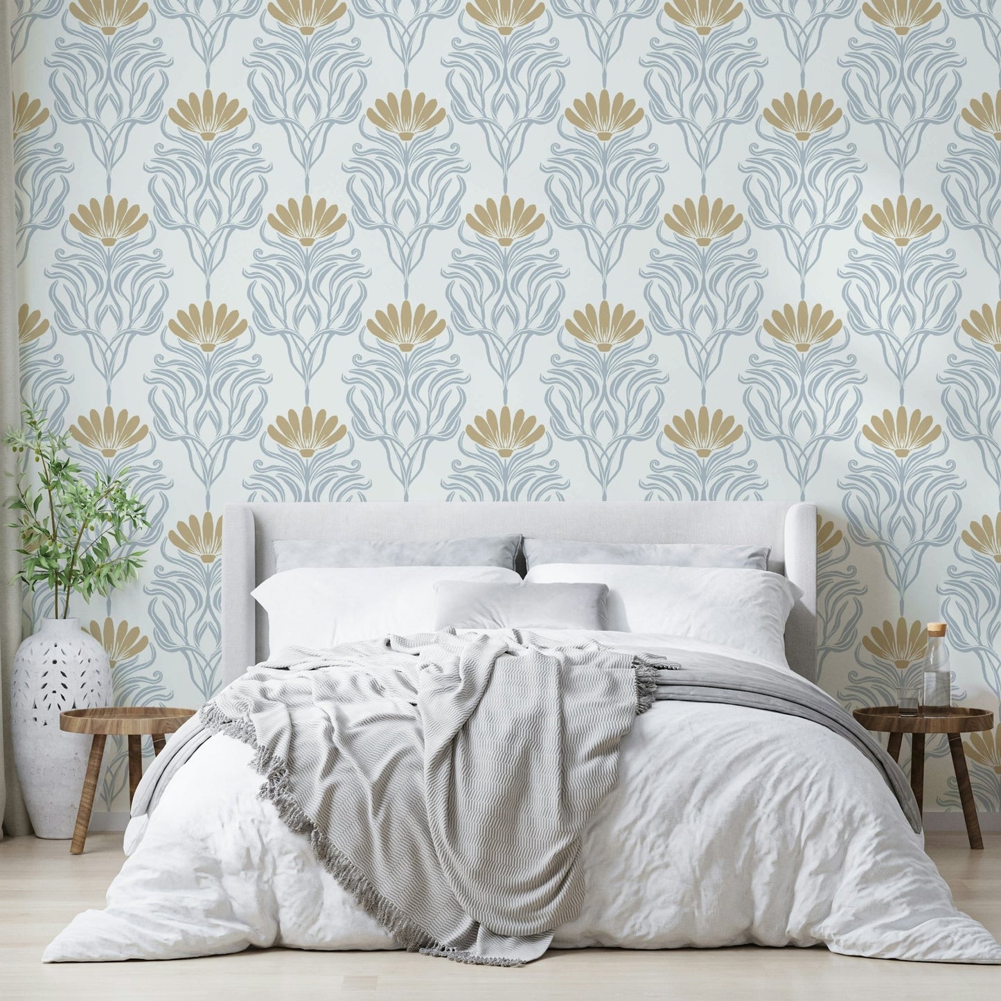 Detailed ancient motif wallpaper with classic appeal