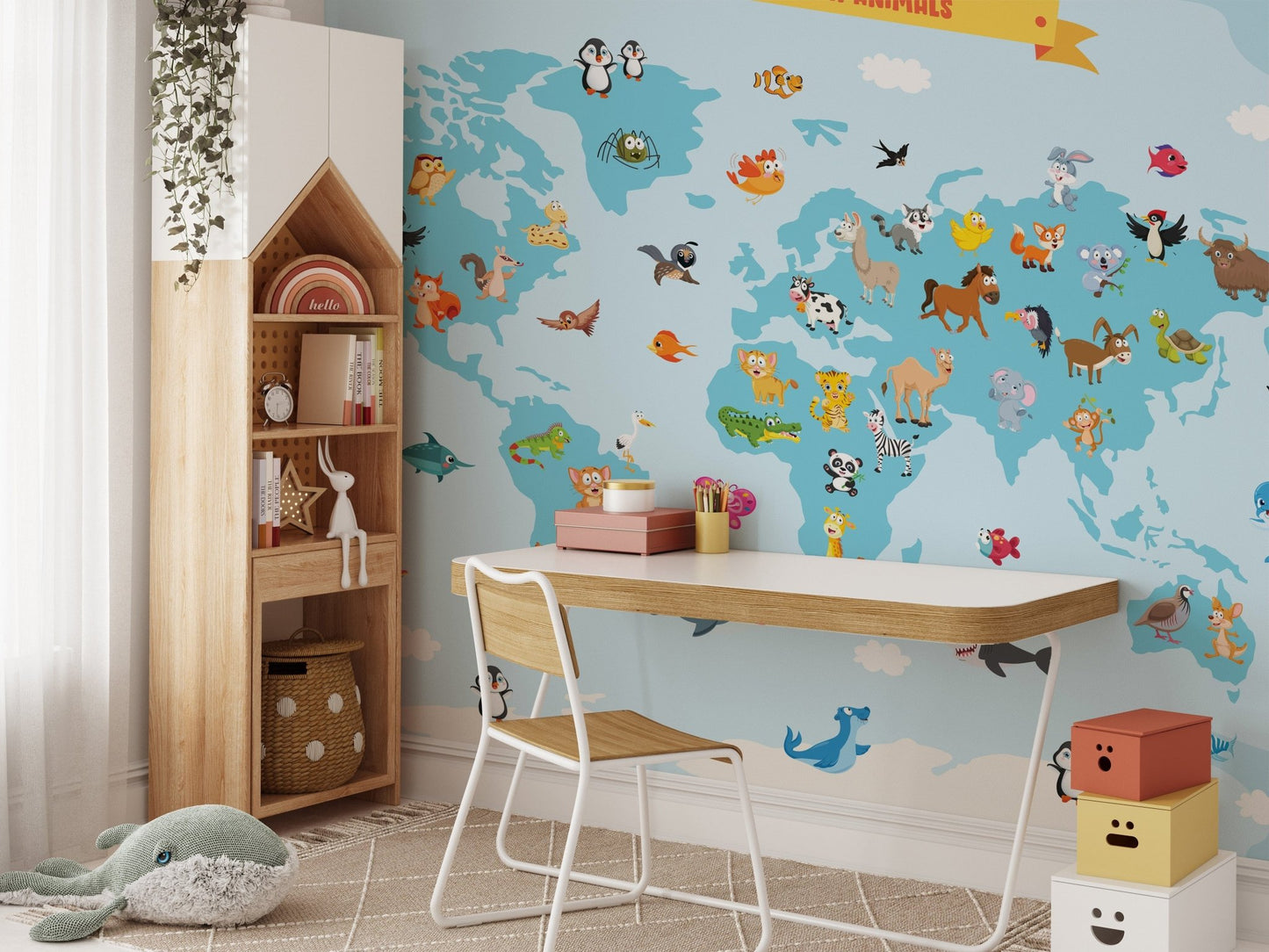 Animal adventure map wallpaper map-01