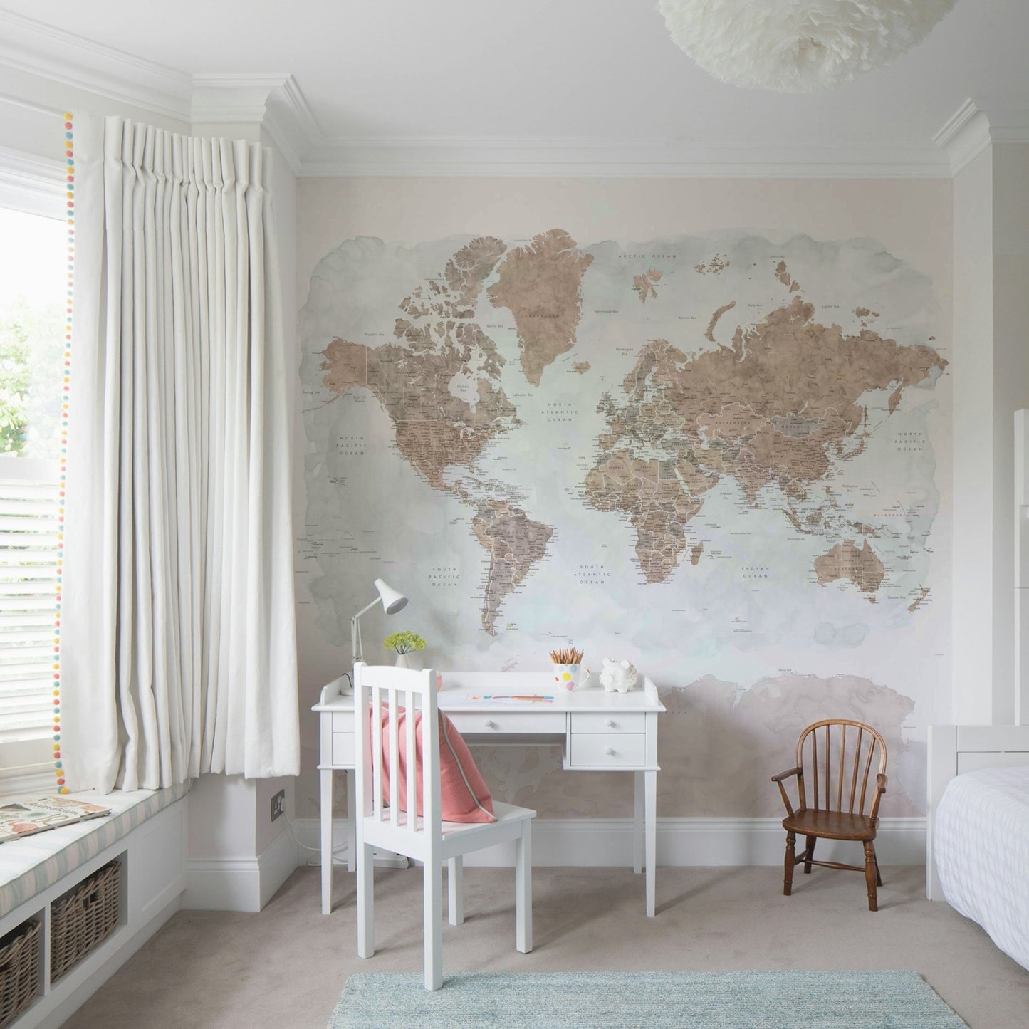 Historical antique map wallpaper design