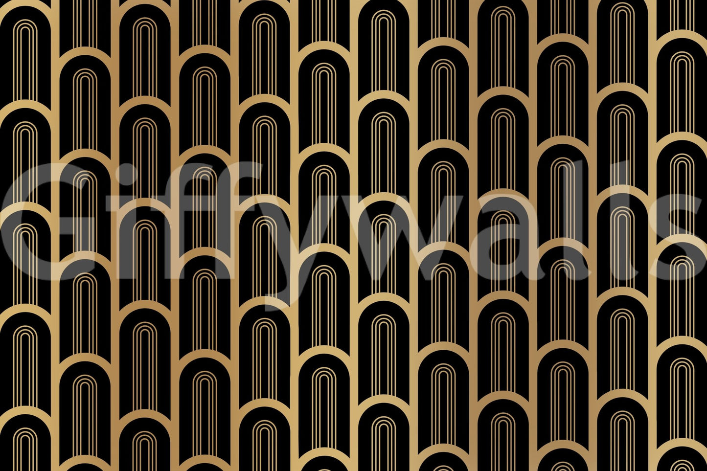 Sophisticated black and gold column wallpaper, GD1992