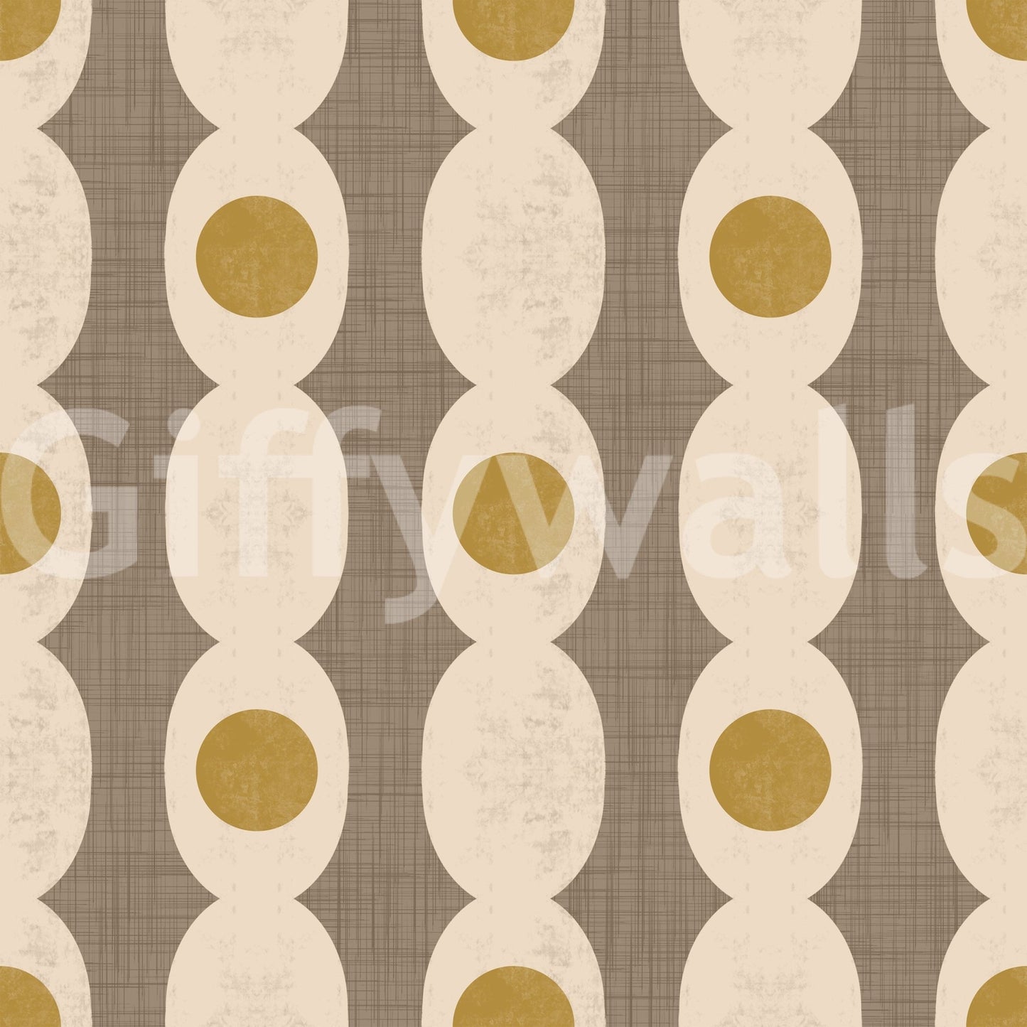 Abstract geometric Atomic Age Beige Abstract Wallpaper, GD6528
