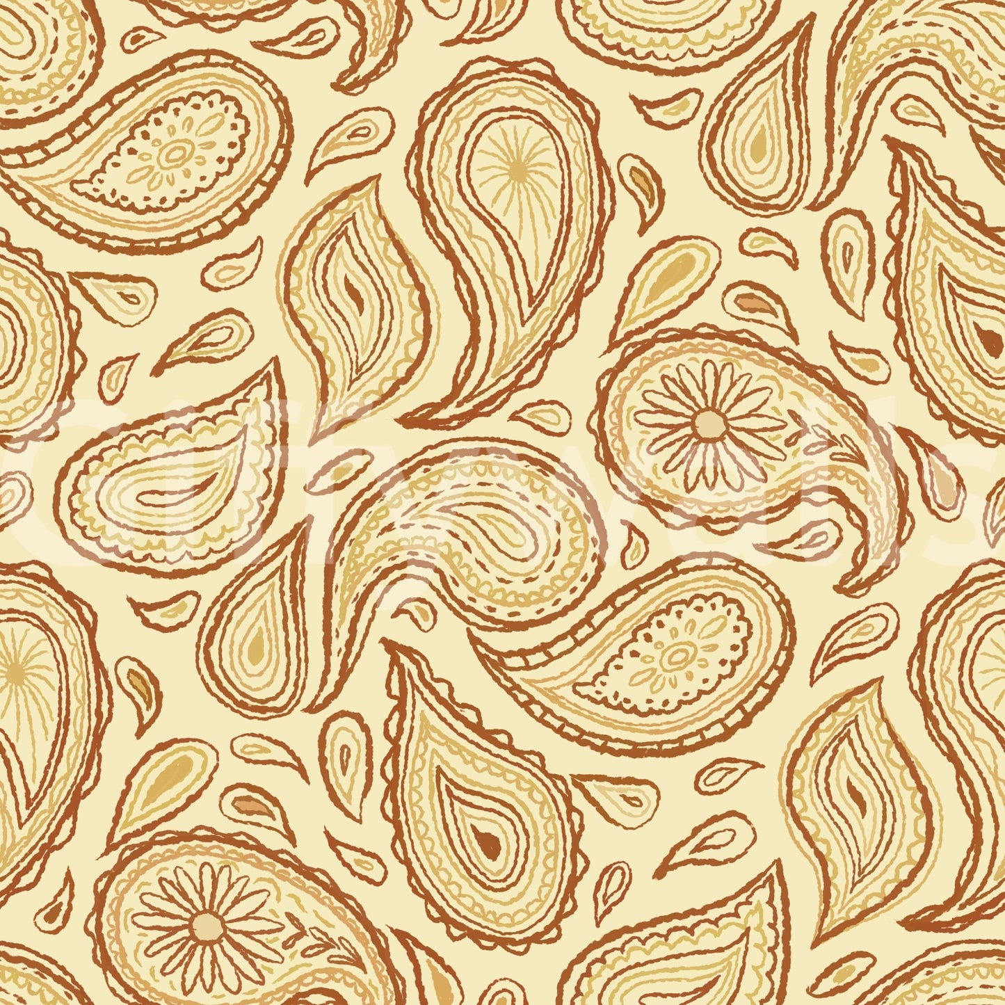 Cozy autumn wallpaper paisley style