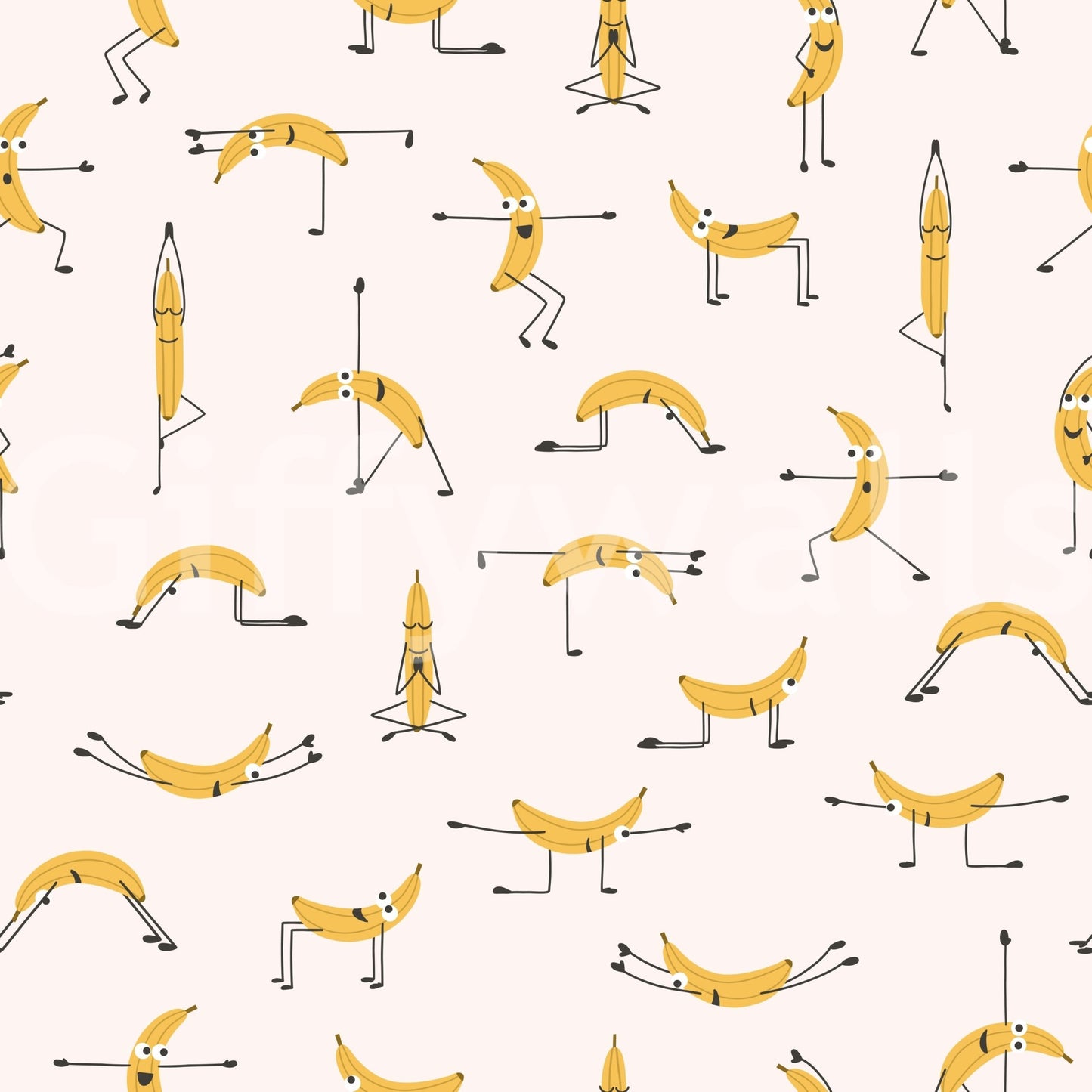 Banana Yoga: A Peel-Good Time Wallpaper