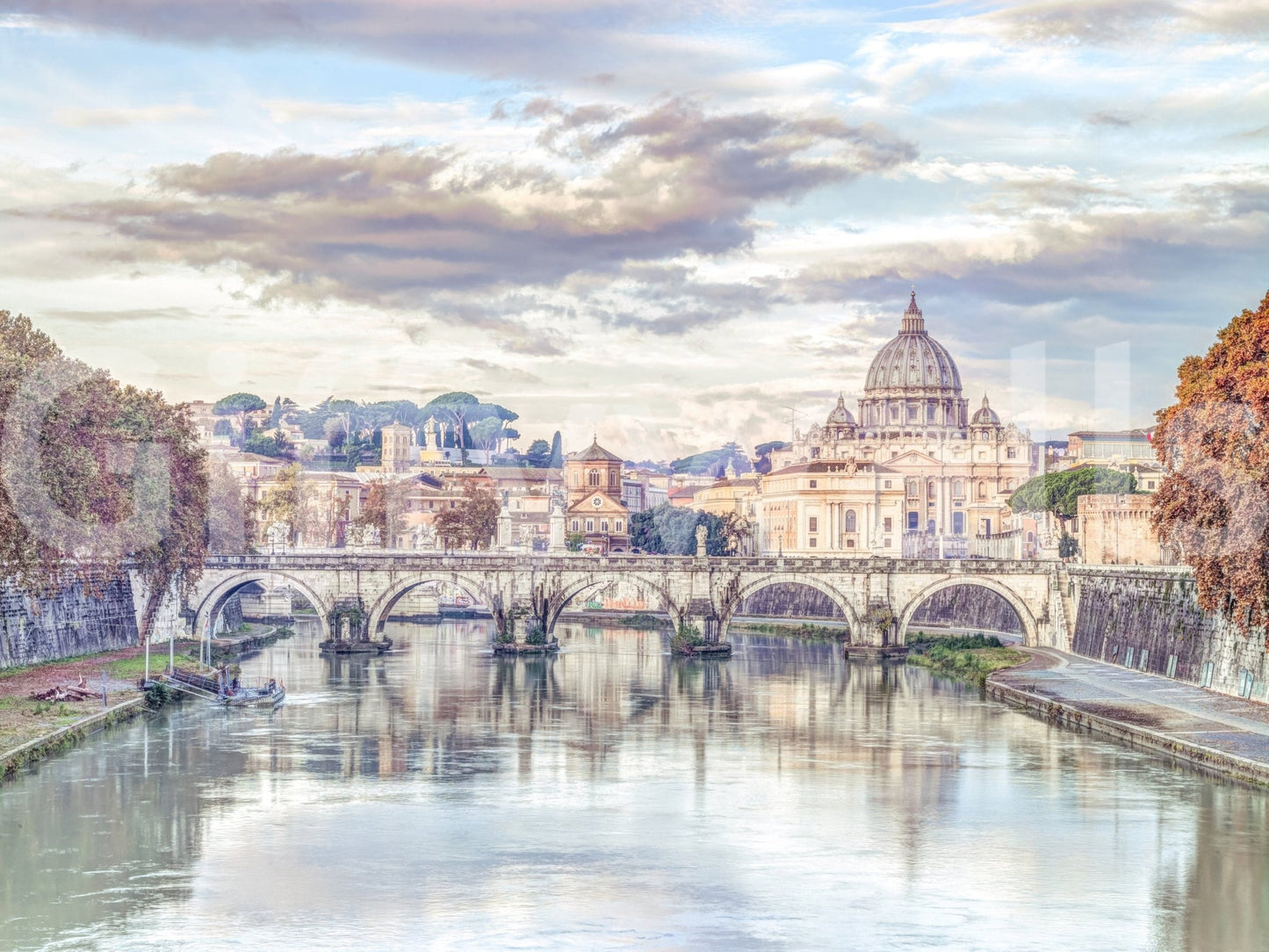 High-quality Basilica di San Pietro wallpaper for a luxury residential wall.