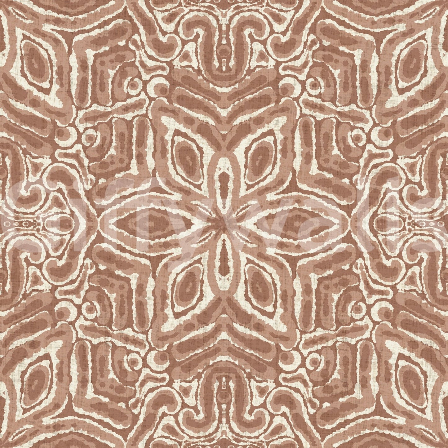 Rustic batik flower mural