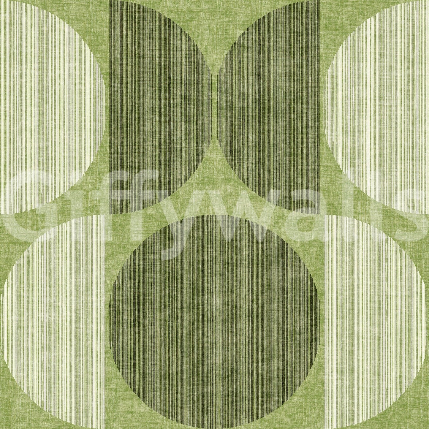 A high-quality green geometric wall mural for walls.