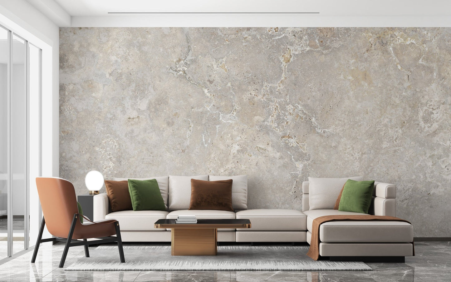 Subtle ivory marble design wall mural
A686