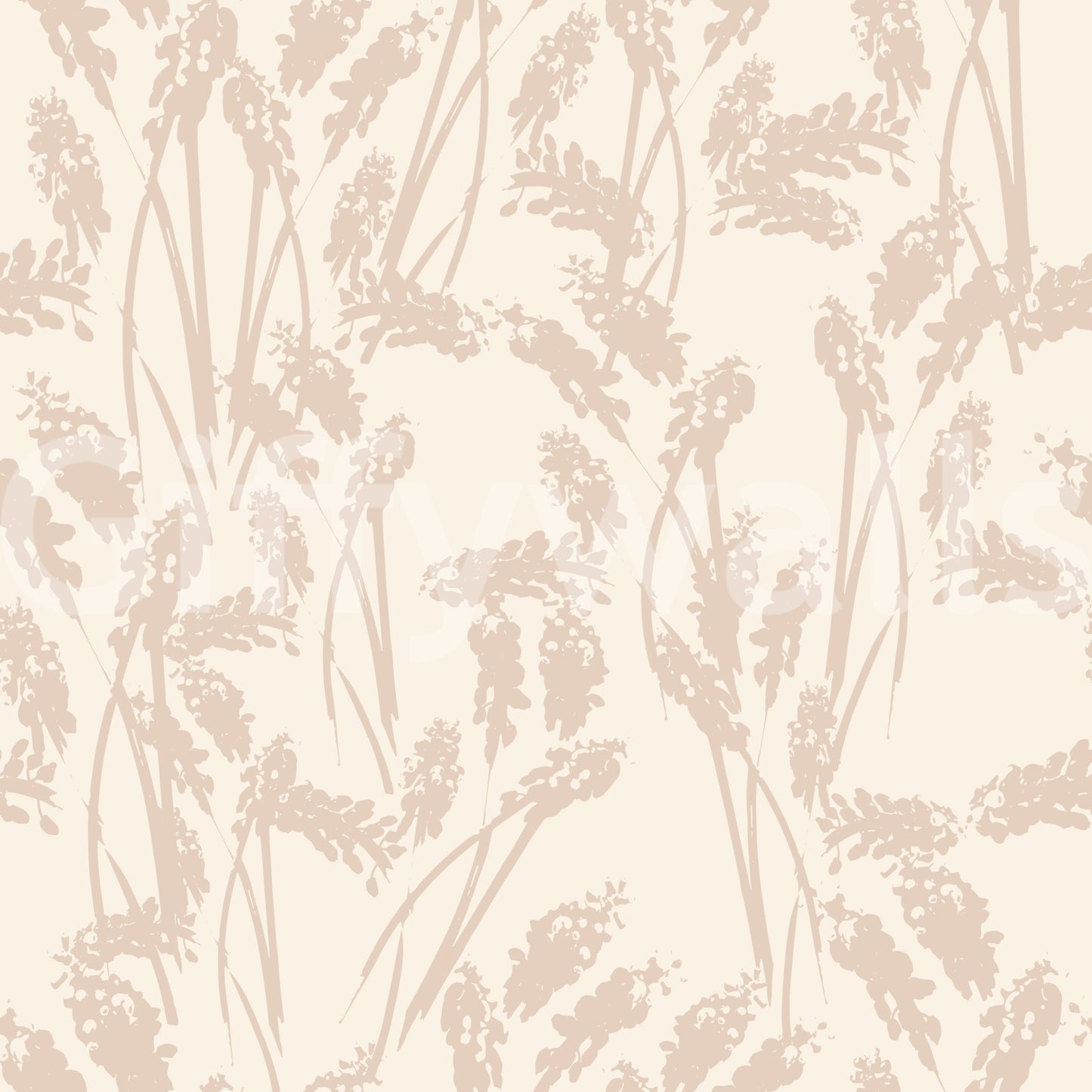 A seamless pattern of grasses on a wall