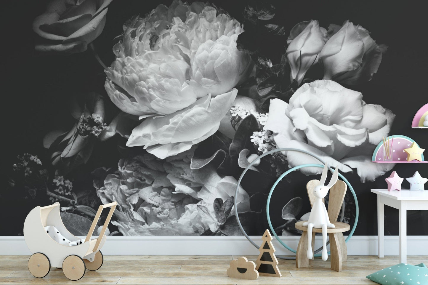 Dramatic Rose Spectacle Wall Covering
