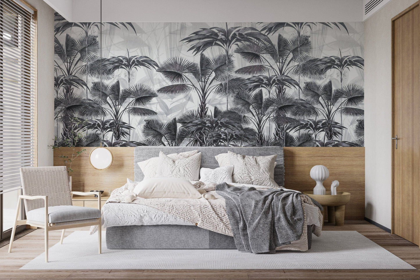 Bushy Palms in Calm Tropical Setting