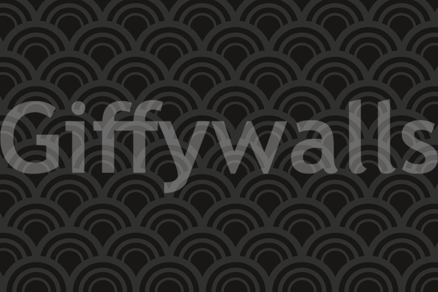 Black Charcoal Waves Wall Mural behind a white leather sofa.