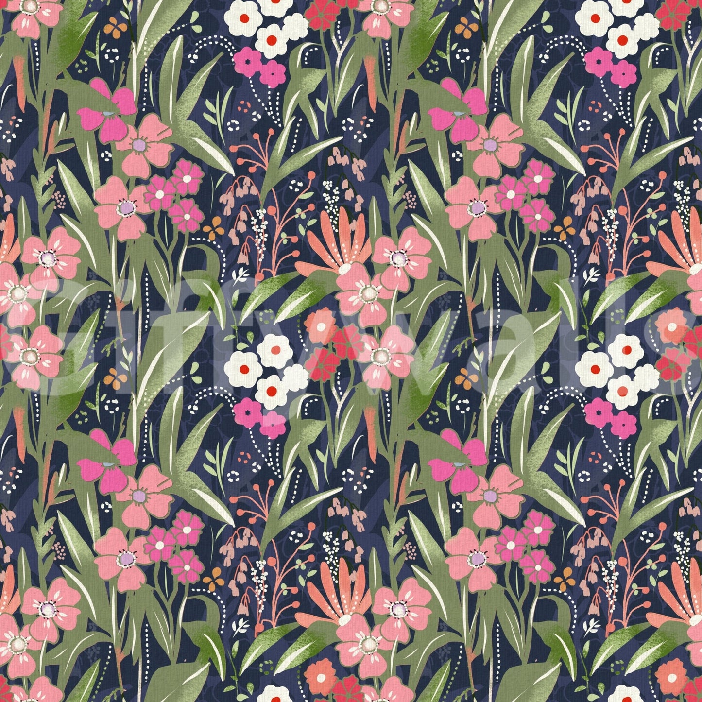 A high-quality dramatic floral wall mural for walls.