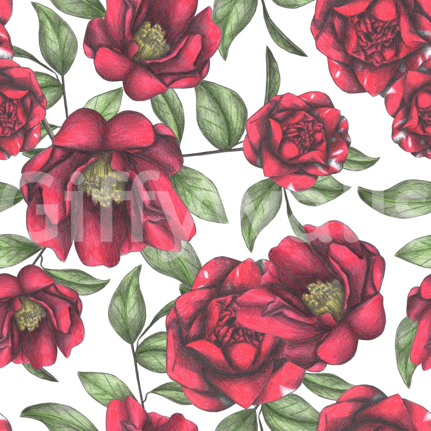Vintage floral wallpaper with natural tones