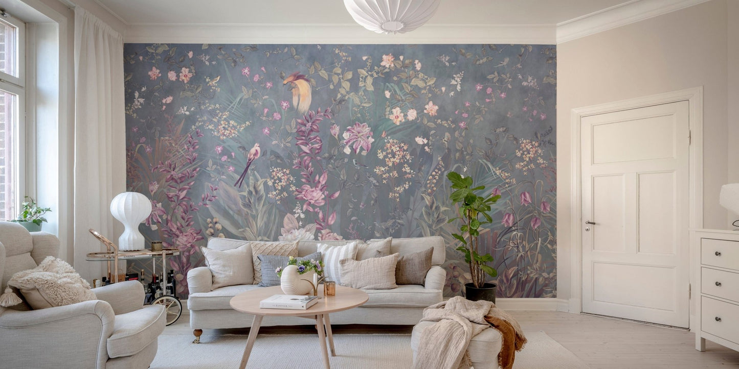 Tranquil Lavender Horizon Wall Covering