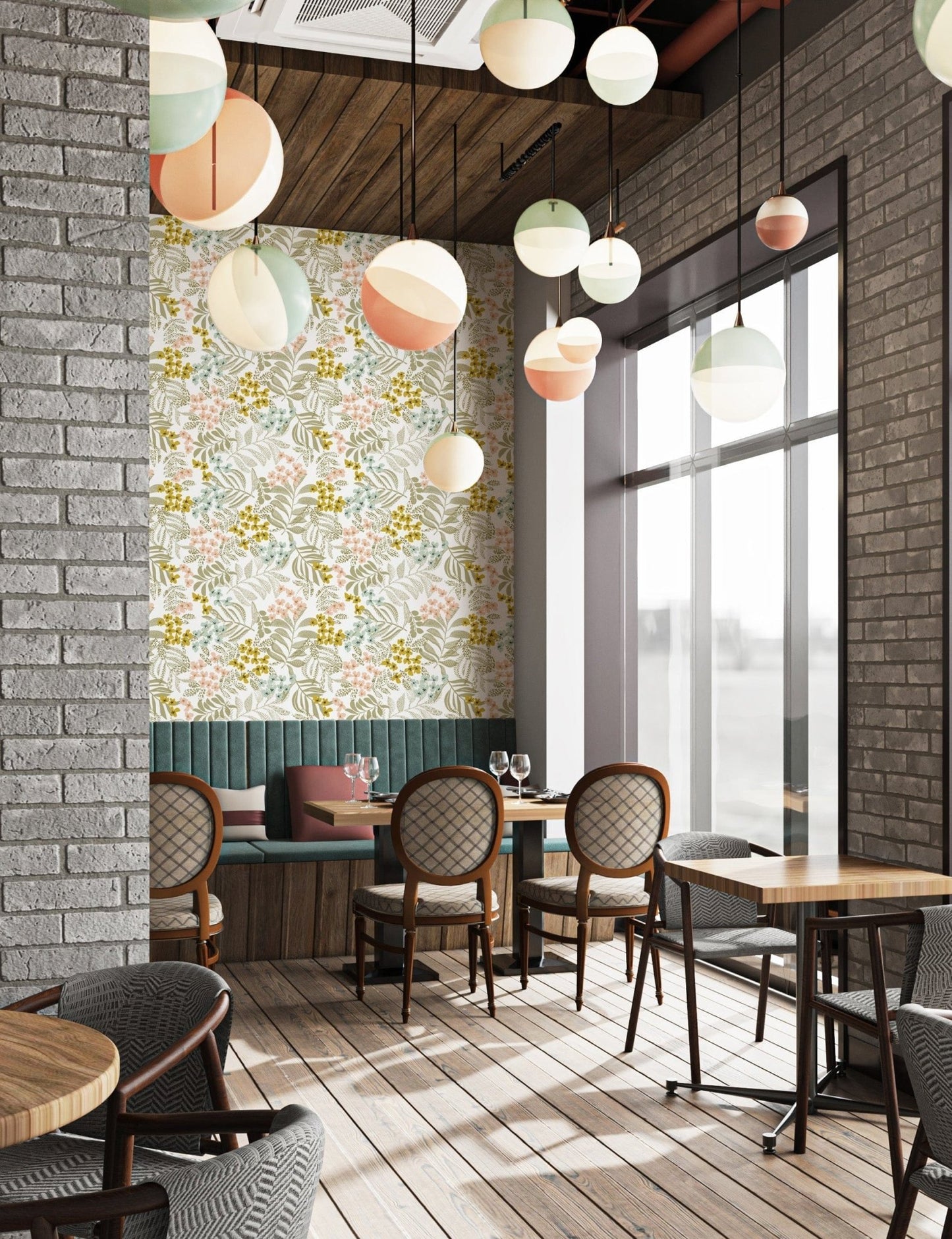 Stylish Abstract Blossoming Nature Mural