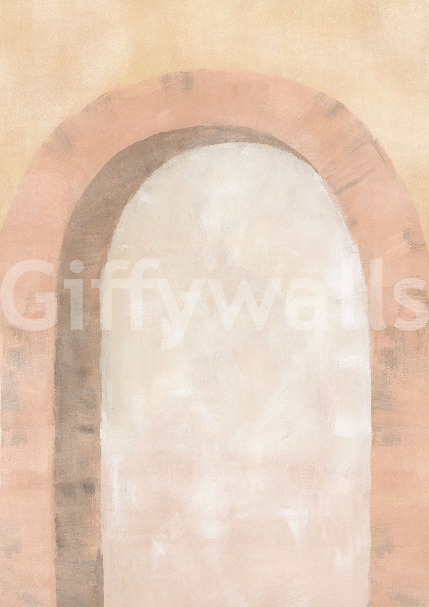 Arched doorway blush wallpaper art