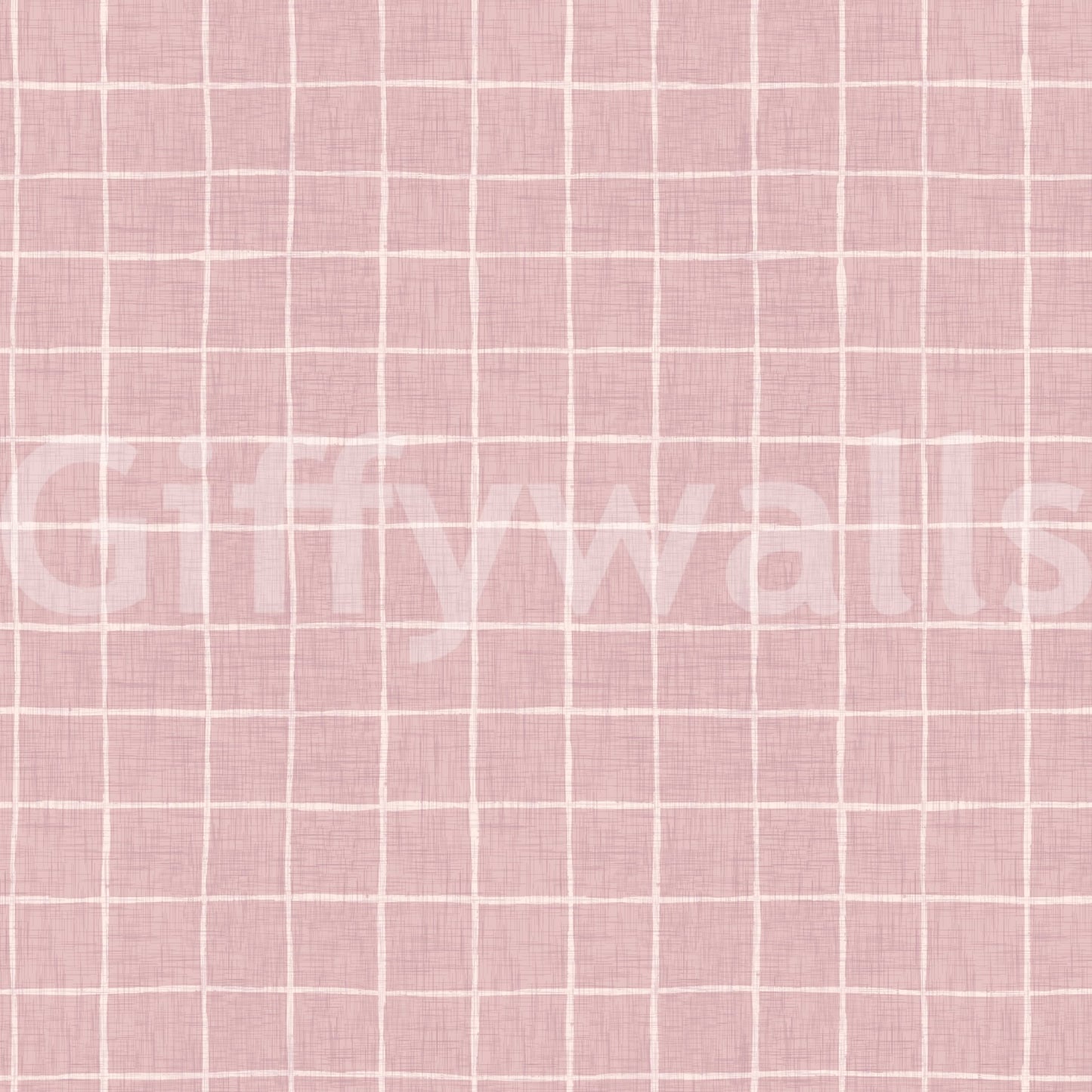 Blush pink woven linen grid pattern background.