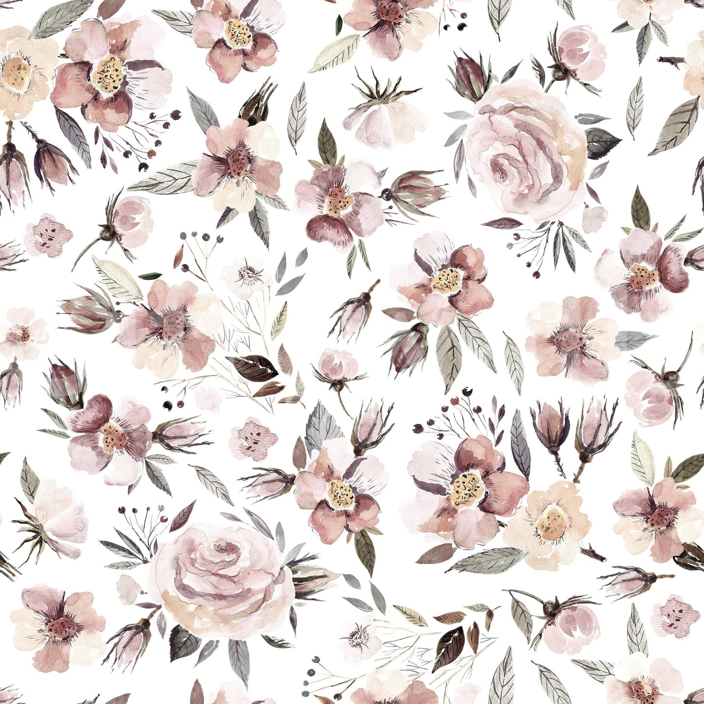 Blush Winter Bloom Wallpaper