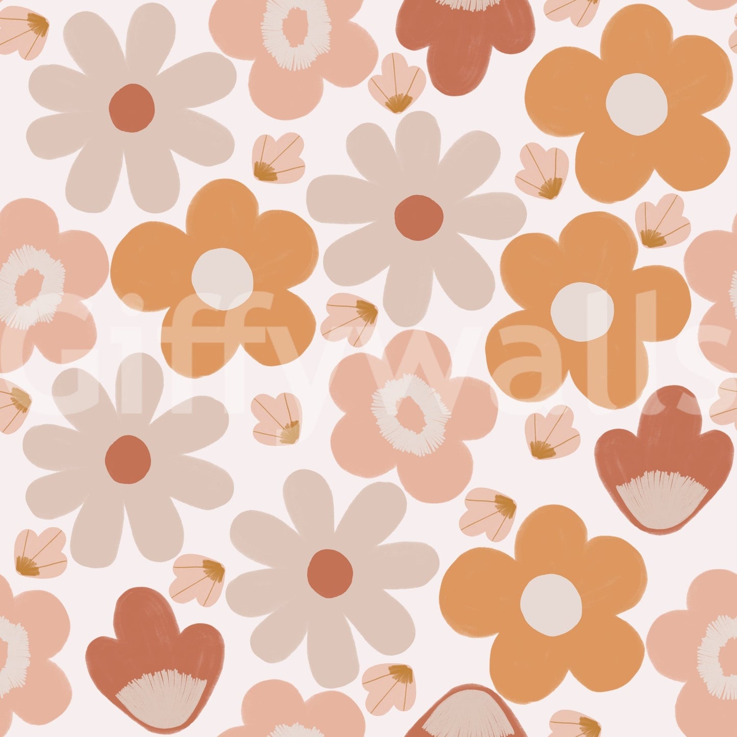 Dreamy, painterly petals on Boho Floral Dreams wallpaper for creative walls.