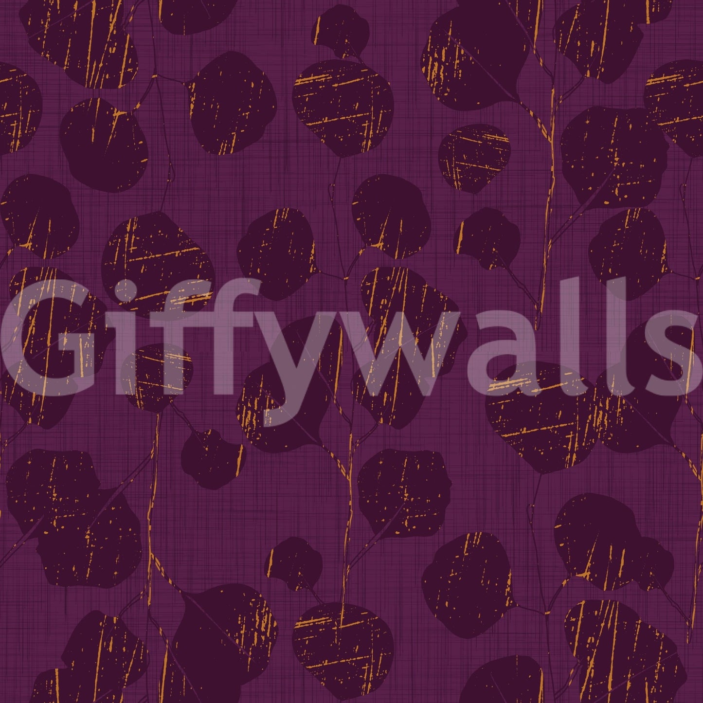 A high-quality dark botanical wall mural for walls., GD4589