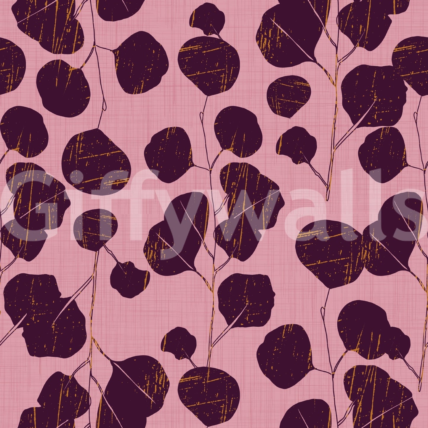 A high-quality dark botanical wall mural for walls.