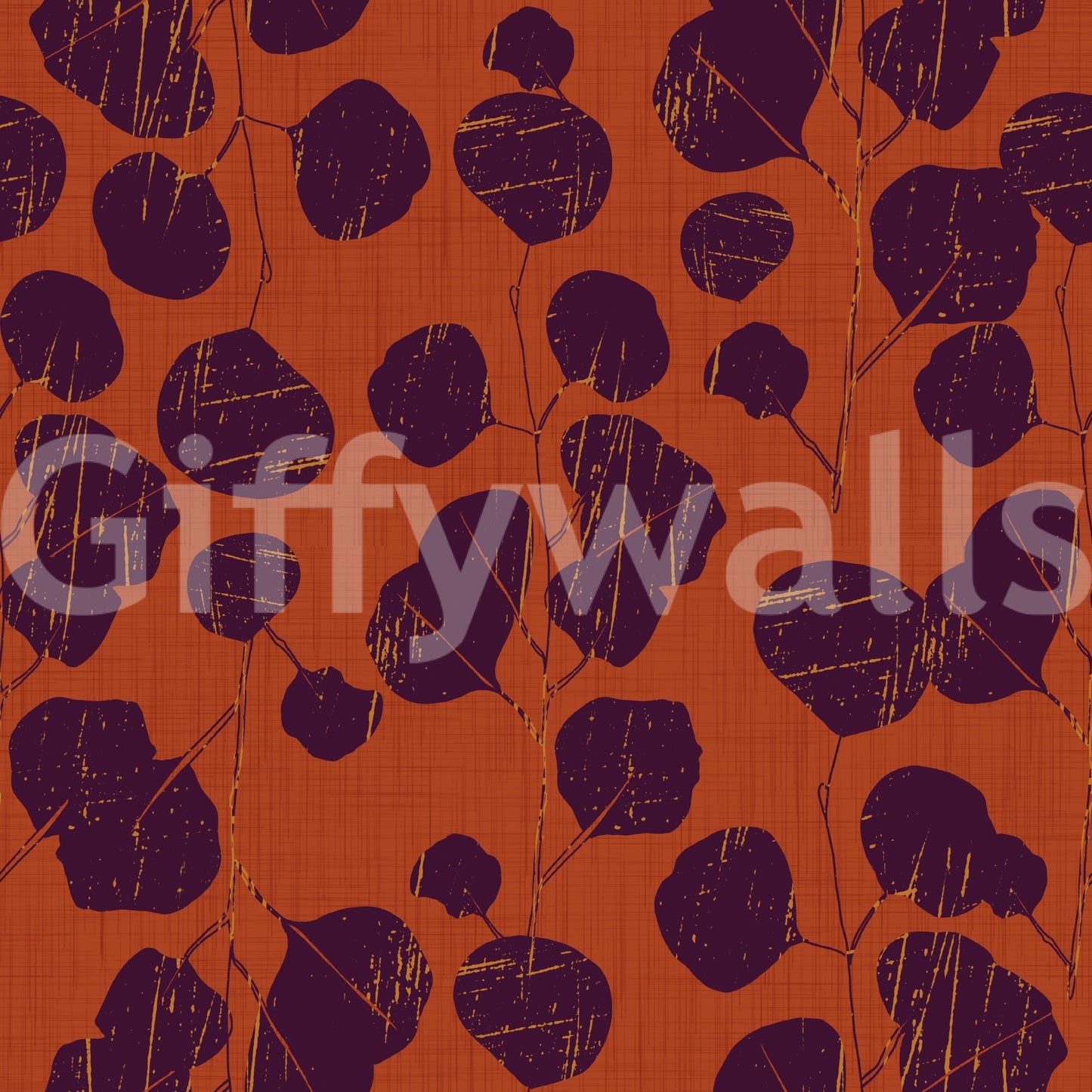 A high-quality dark botanical wall mural for walls.